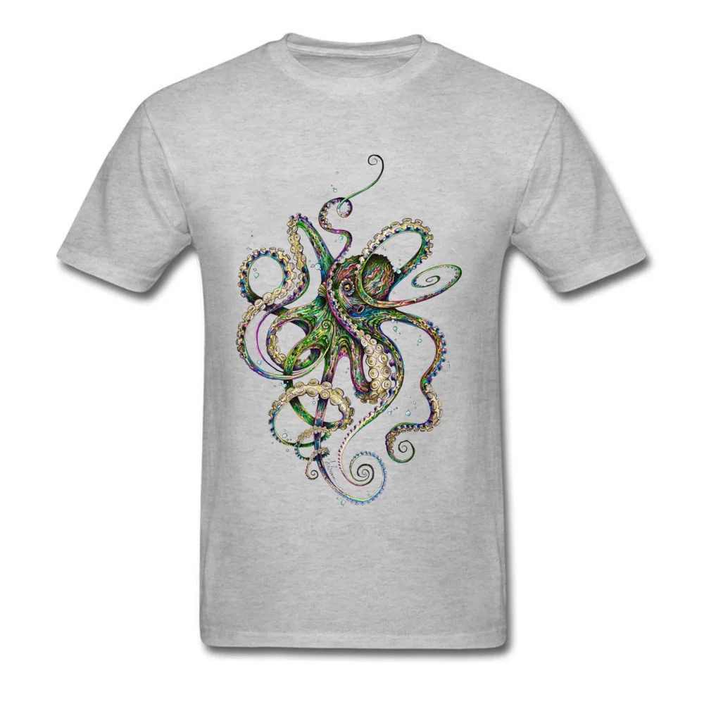 Octopsychedelia футболка новая мужская принт осьминога Топы И Футболки черная одежда с