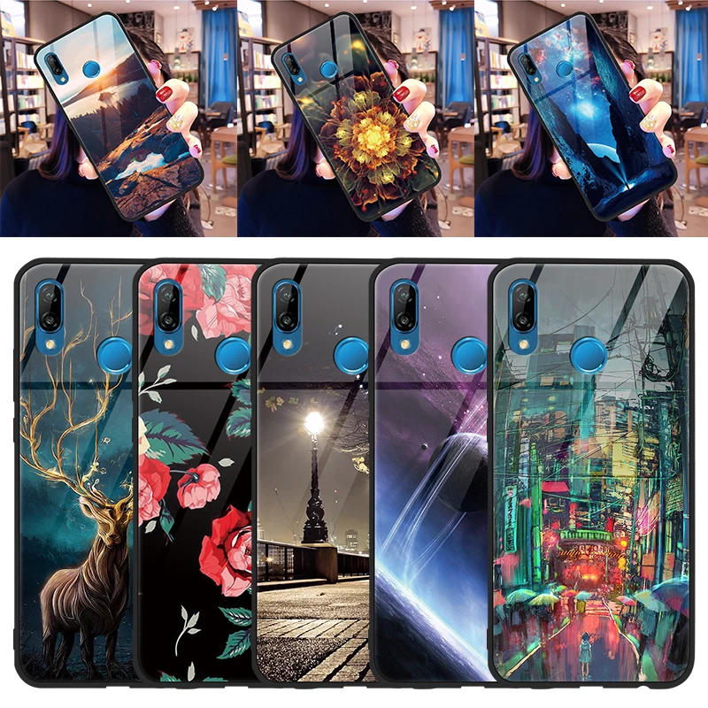 Роскошные закаленное Стекло ТПУ для huawei P30 P20 P10 P9 P Smart плюс Коврики 9 10 20 Pro Lite 20X Y9 nova 2i 3 3i 3e 4 Чехол