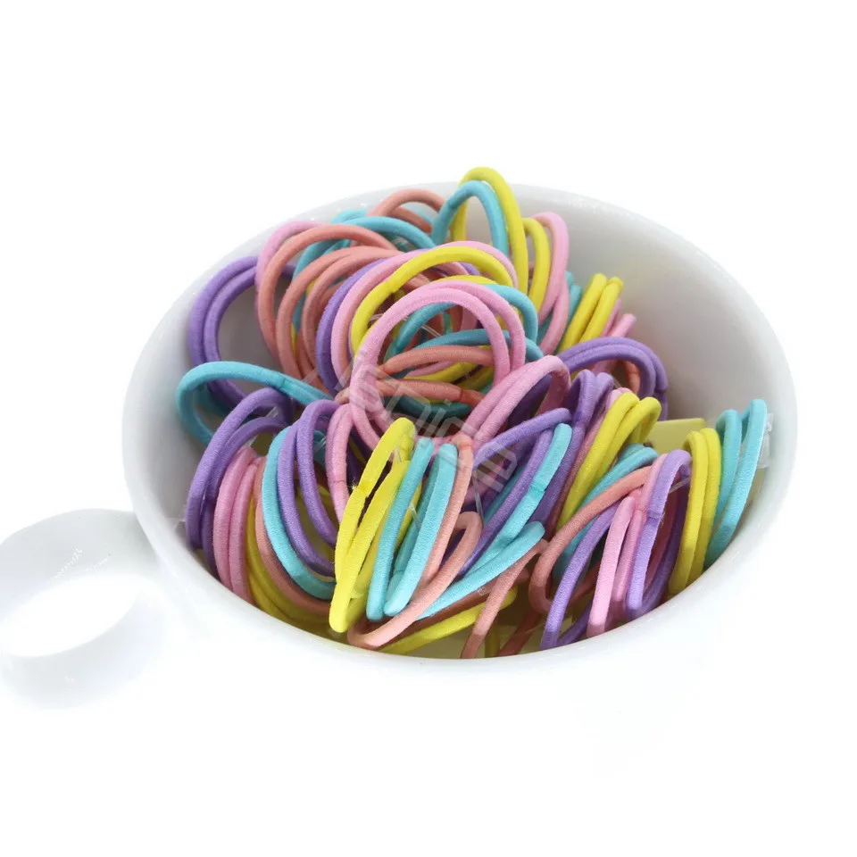 Isnice Girls 50pcs От 1 до 3 лет Dia 2 cm Girl Kids Fashion New Elastic Hair Bands Headwear Gum For Accessories|Аксессуары для