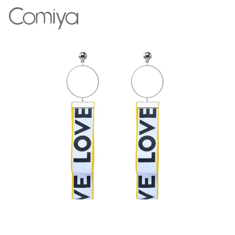 Comiya длинный кулон серьги с фианитом Umode D'oreille модные серебряные цвет цинковый