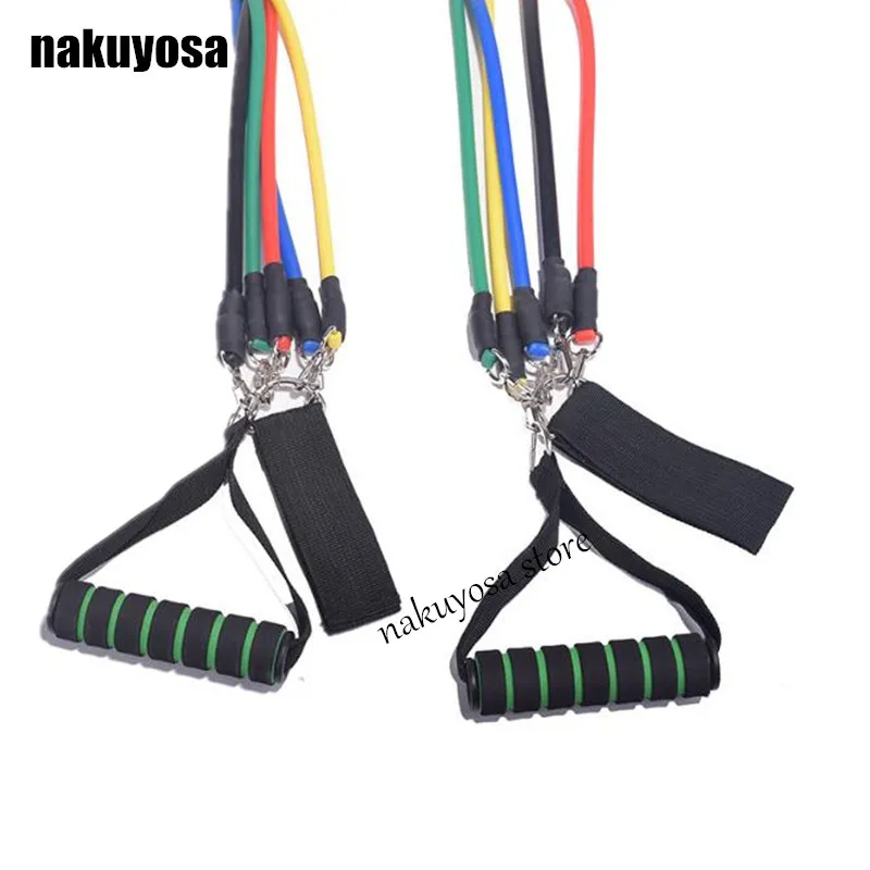 11 шт./компл. Пилатес латексные трубки Expanders упражнения практическая прочность