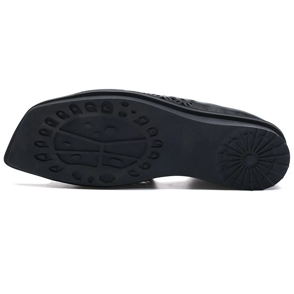 Черные босоножки из натуральной коровьей кожи удобная женская обувь на