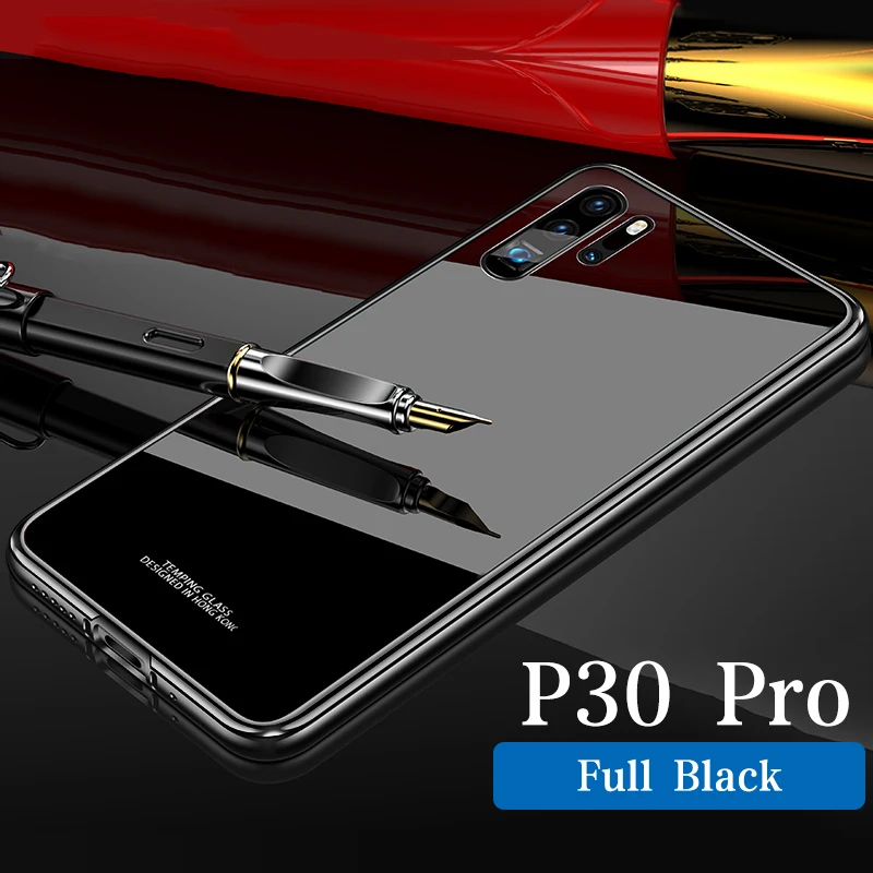 Металлический бампер+ закаленное Стекло задний чехол КРЫШКА ДЛЯ huawei P30 P30 Pro Роскошная плакированная сплав Frame твёрдый Гладкий Стекло P30pro