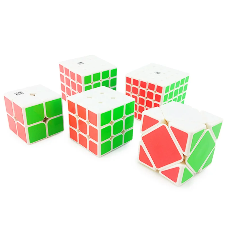 2x2x2 3x3x3 4x4x4 5x5x5 белая наклейка скоростной магический куб Базовая головоломка твист классический развивающий куб игрушки для детей идея подарок - Цвет: 2 3 4 5 Skew