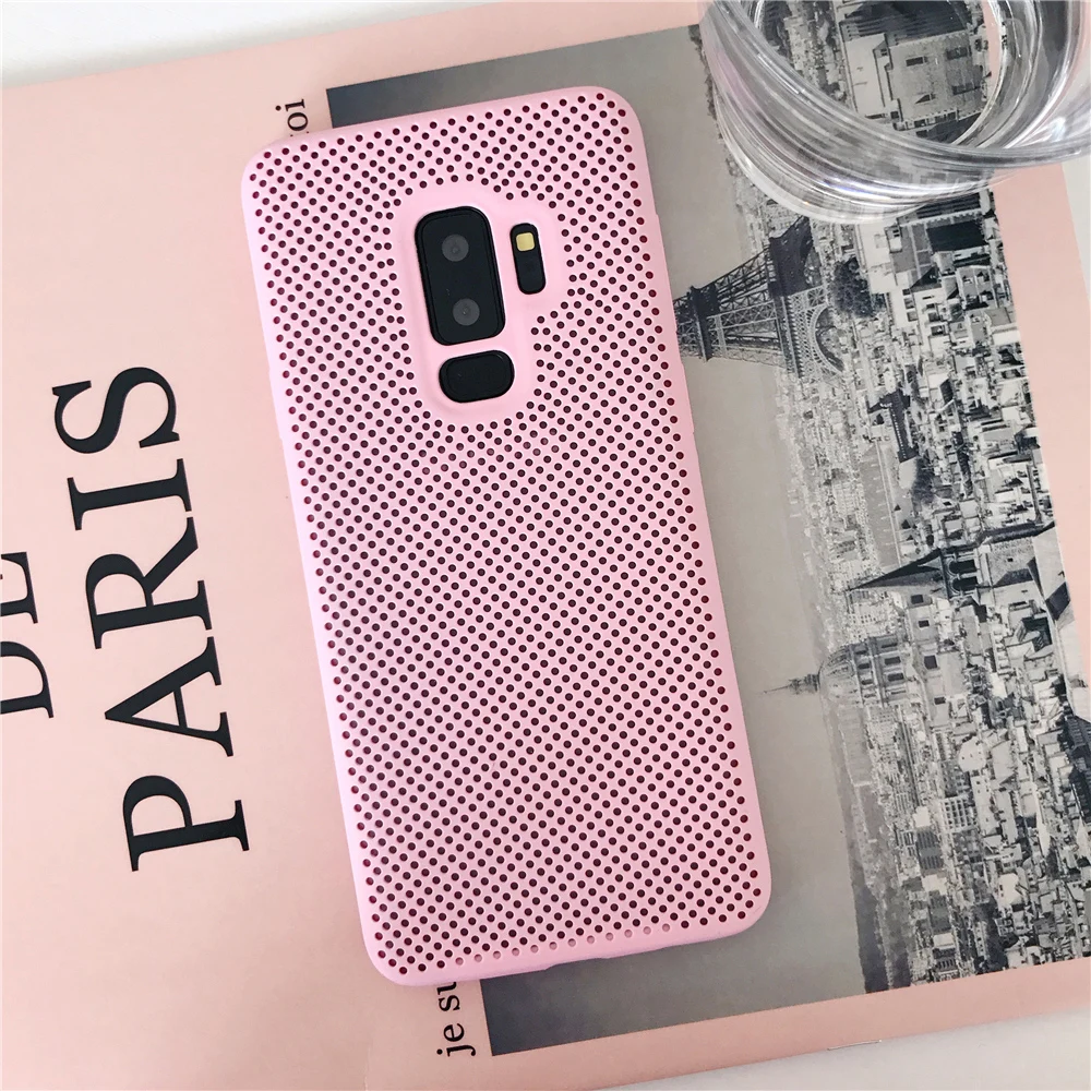 Case for Samsung Galaxy S8 Popular Net Breathable Phone For S9 Plus Note8 Soft Silicone Cool Hollow Mesh Back Cover |