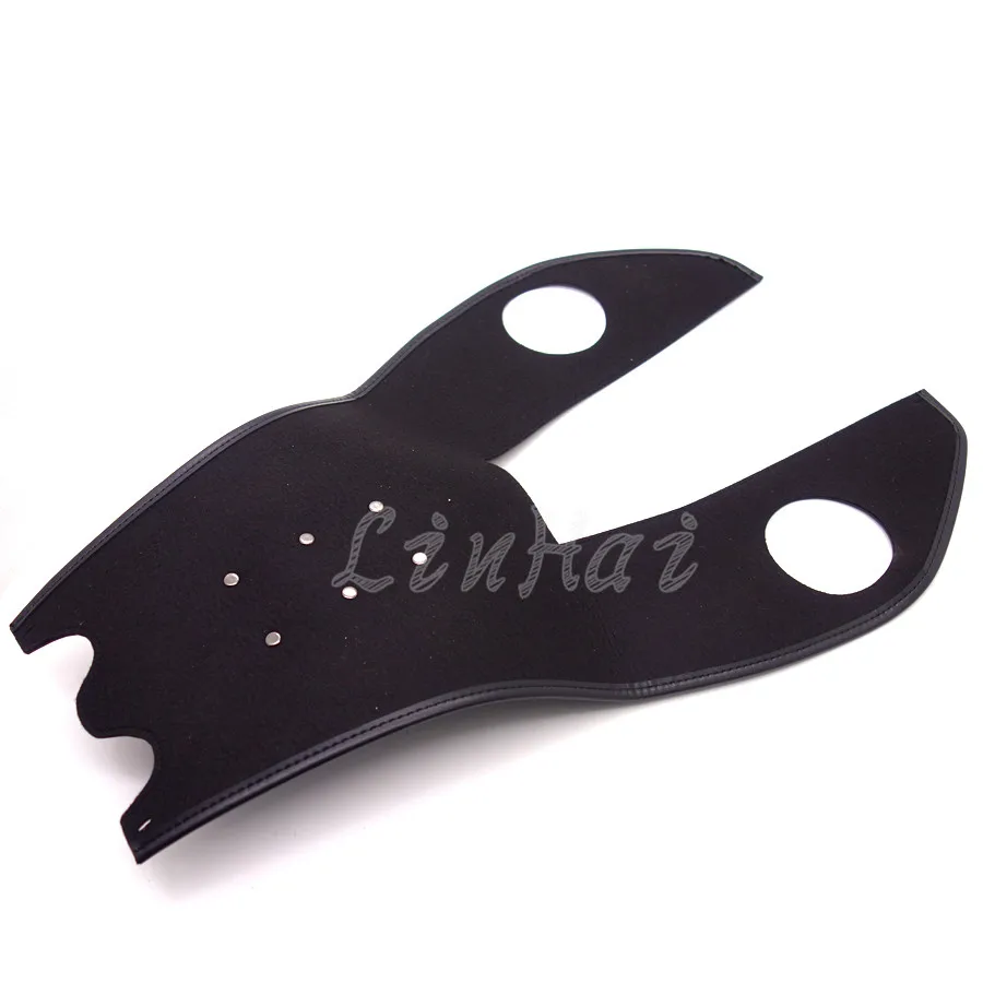 Мотоциклетная черная искусственная кожа двойная крышка для газового бака сумка