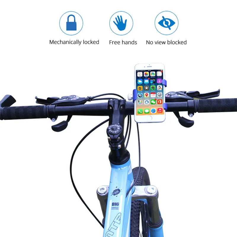 Aluminum Bicycle Phone Mount Holder For 3.5-6.2 inch GPS MTB Mountain Bike Motorcycle Handlebar Clip Stand Support Bracket | Мобильные