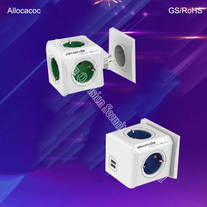 Allocacoc ЕС PowerCube Гнездо Удлинитель DE Зажигания 4 Розетки Адаптер 16A/100-240 В Умный Дом 1.5