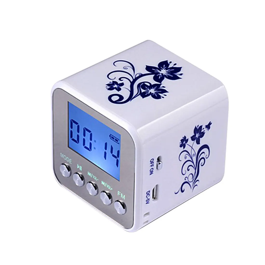 Marsnaska TT032 Мини Портативный цифровой fm-радио портативные радиоприемники поддержка SD карты динамик USB mp3 плееры с часами