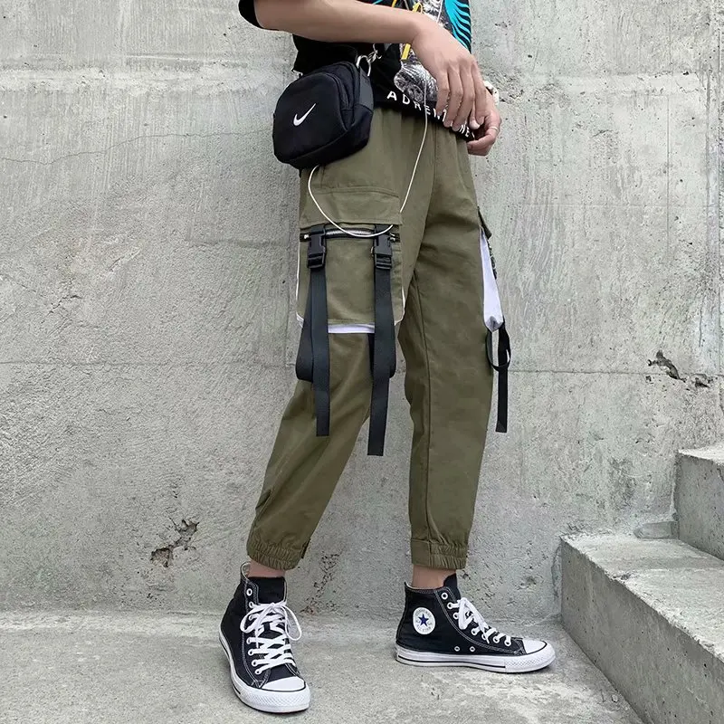 

Multi Color Men's Cool Pants Pocket Loose Men Cool HipHop New Fashion Joggers Pants Trousers Men Streetwear