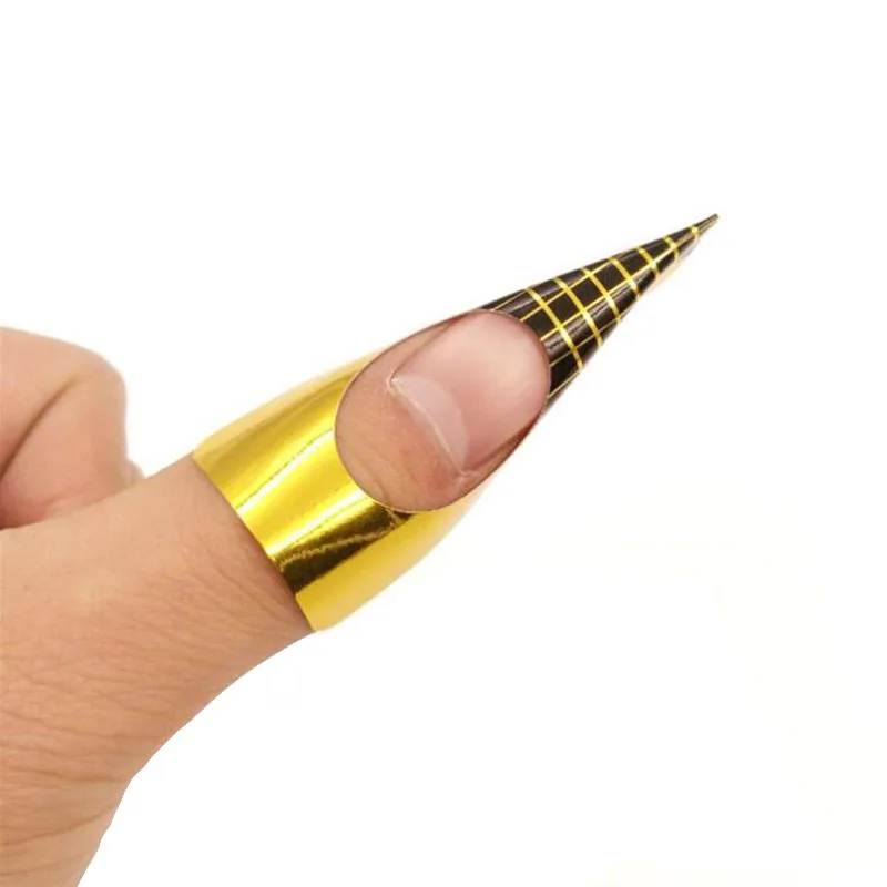 Акриловая кривая для наращивания ногтей Addfavor 100 шт./лот|gel extension sticker|nail formsnail form gel |