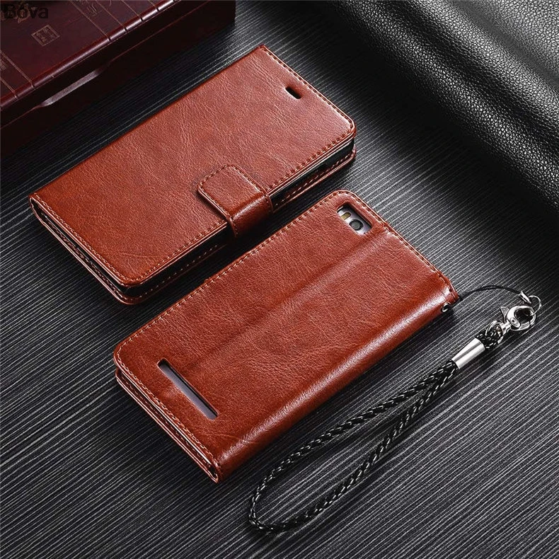 Чехол Fundas Xiaomi Mi4C Mi4i держатель для карт чехол Mi4c Mi 4c 4i телефона из искусственной