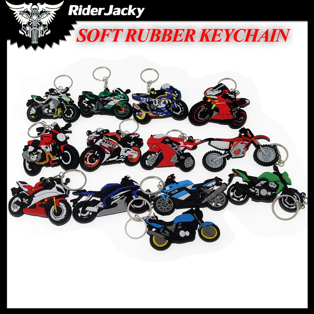 Модель мотоцикла форма мягкий резиновый брелок для Ducati kawasaki BMW Suzuki Yamaha Honda с