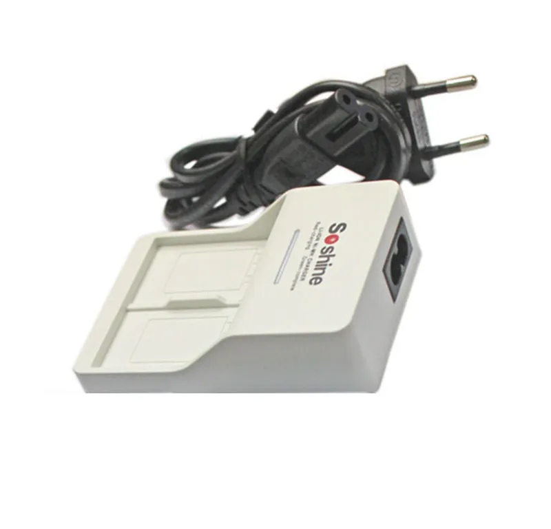 Soshine V1 9V li ion Ni MH зарядное устройство с 2 слотами Вход: AC 90 260VAC 50/60Hz EU Plug 250V Бесплатная