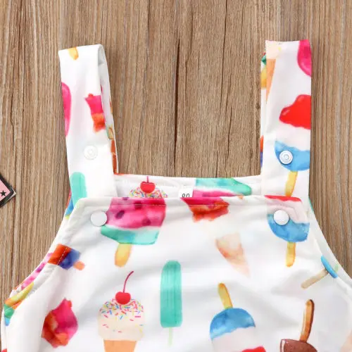 Комбинезон Icecrem для новорожденных девочек и мальчиков комбинезон джемпер летний