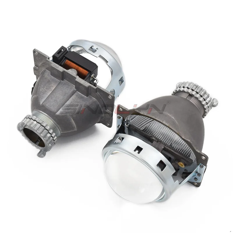 SINOLYN Металл 3,0 дюймов D2S HID биксеноновые фары объектив проектор светодиодный ангельские глазки Halo Demon Devil eyes комплект H4 для автомобильной модернизации
