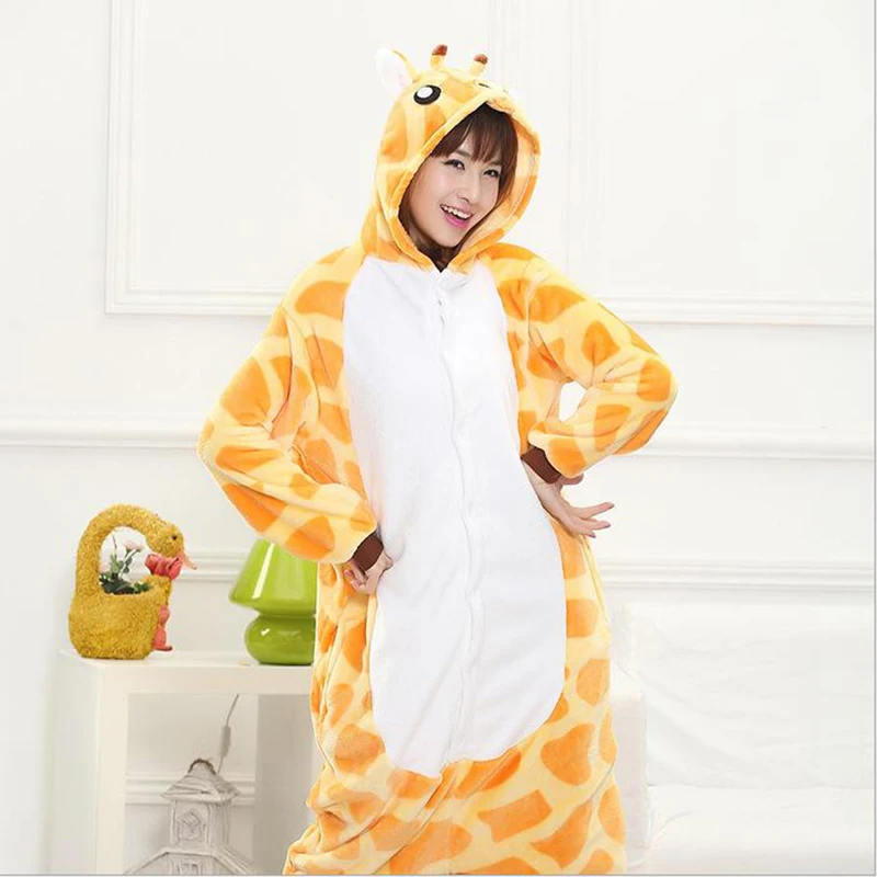 Сегодня Специальный Для женщин Жираф пижама для длинный рукав с капюшоном