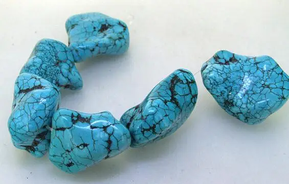 Уникальный жемчужный ювелирный магазин Nugget Freedom бирюзовые бусины 25-35 мм