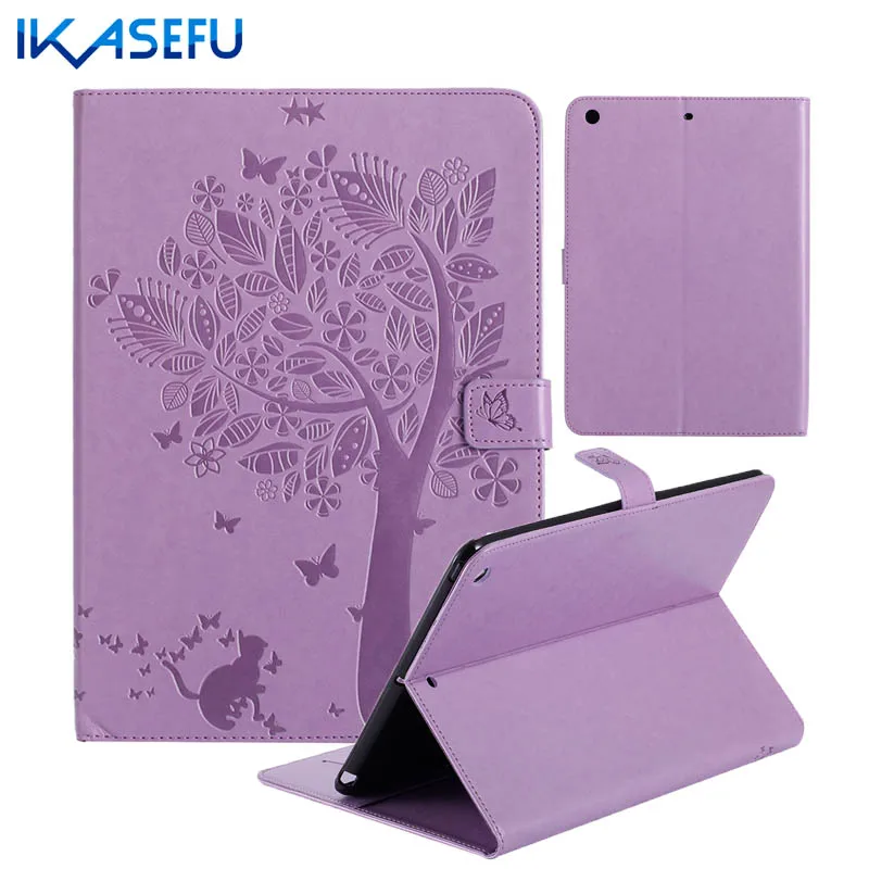 Ikasefu искусственная кожа для Apple Ipad 2017 9.7 дюймов кошелек Силиконовая задняя Капа