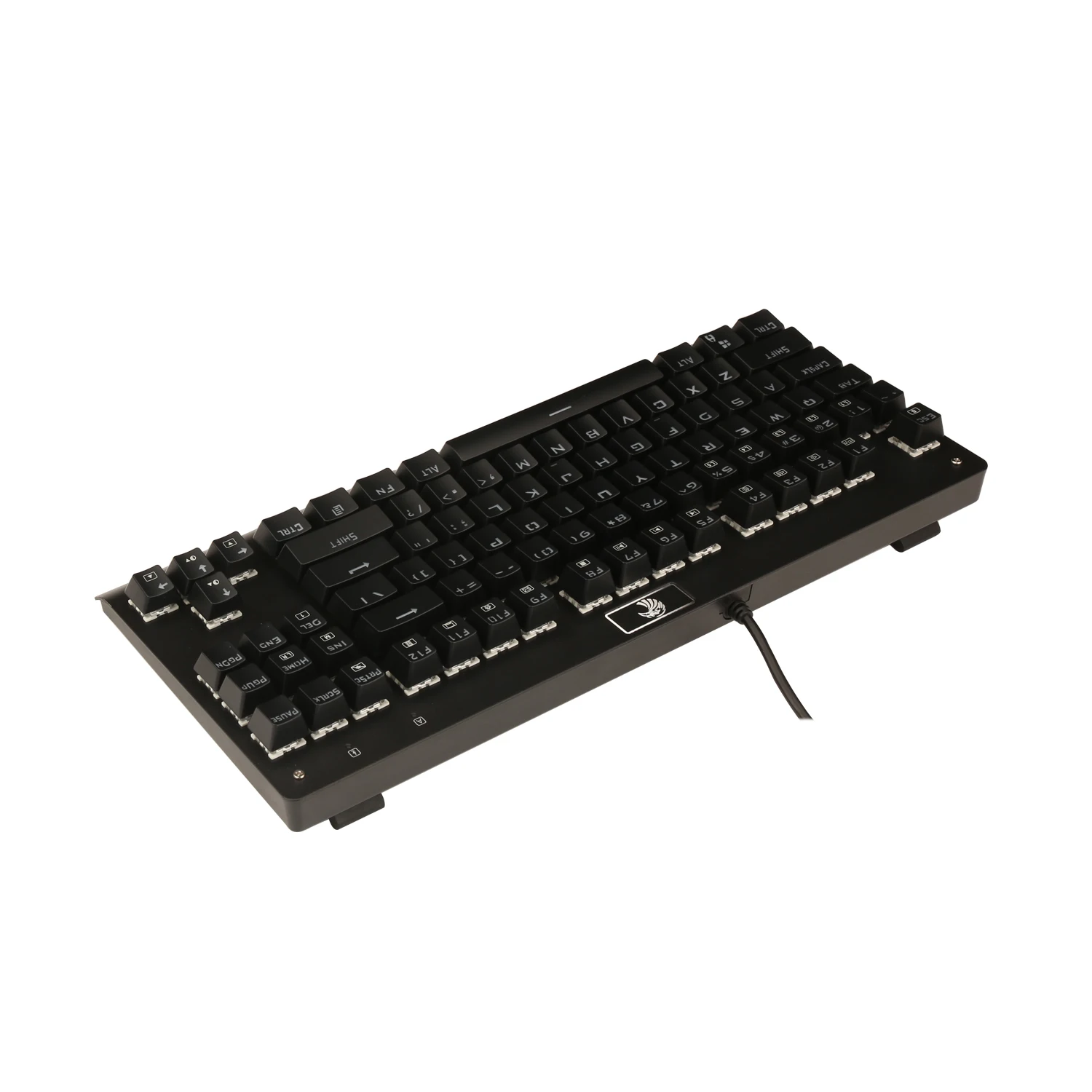 Z-77 Eagle RGB с подсветкой Tenkeyless Механическая игровая клавиатура 87 ключ синий переключатель анти-ореолы тактильная Clicky Gamer клавиатура