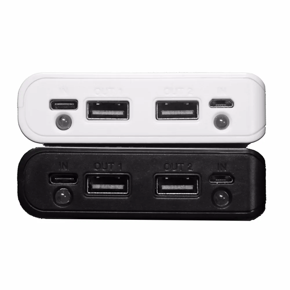 Портативный тонкий двойной USB светодиодный светильник 8x18650 батарея DIY банк питания коробка держатель для мобильного телефона