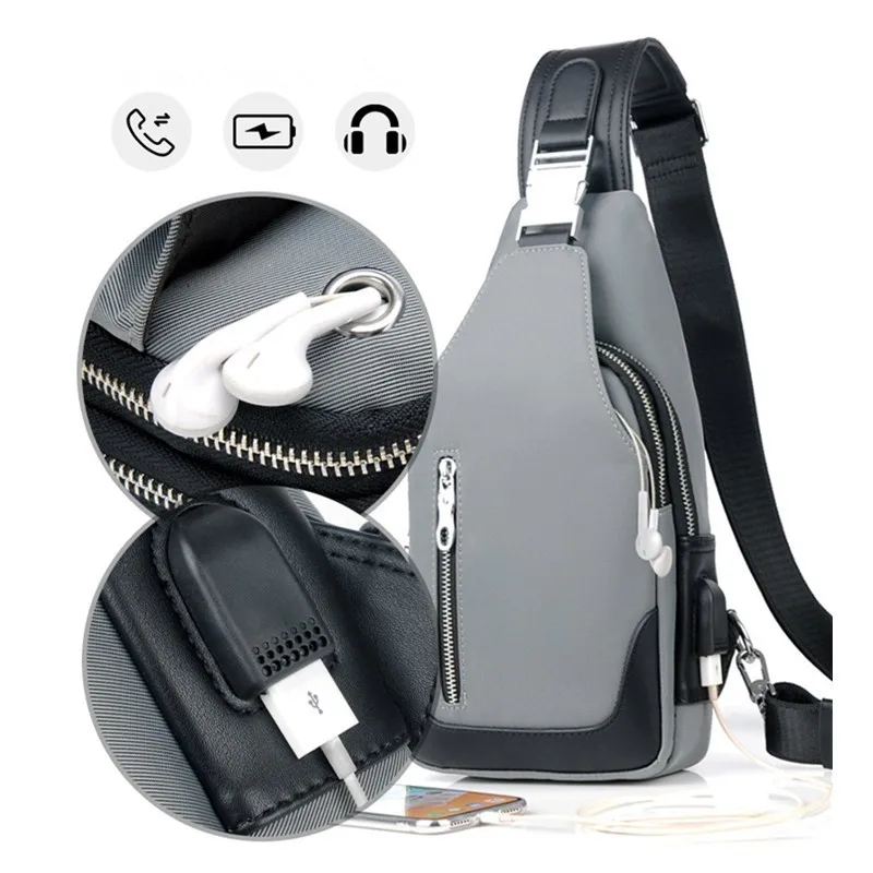 Emarald Men 's Chest Bag Leisure Messenger Multi - Functional Shoulder Oxford Cloth Korea Style Crossbody | Багаж и сумки