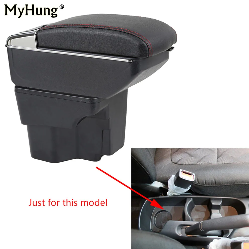 

For KIA K2 RIO 2011-16 Armrest box Central Console Arm Store With Rise and Down Function content box cup holder ashtray Car Box