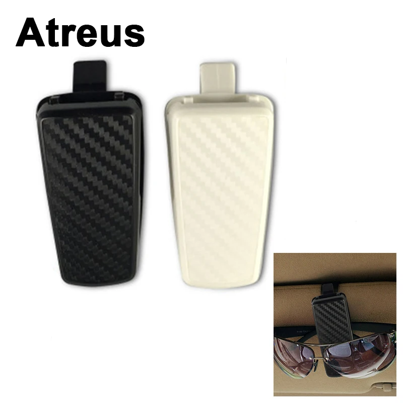 Atreus стайлинга автомобилей углеродного солнцезащитные очки держатель для карт