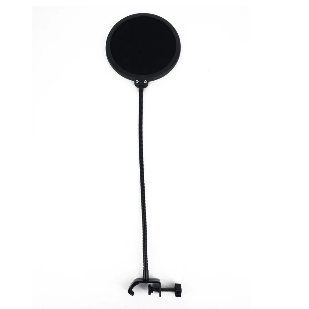 1pc Black Double Layer Studio Microphone Mic Wind Screen Filter For Speaking Recording images - 6