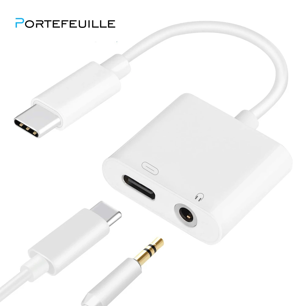 Адаптер для наушников PORTEFEUILLE type C-Hdmi для huawei mate 10 Pro 2в1 Dual type C-3,5 мм для Xiaomi USB type C