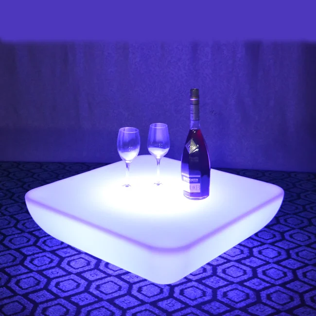 Водонепроницаемый светодиодный барный стол для мебели светящийся квадратный