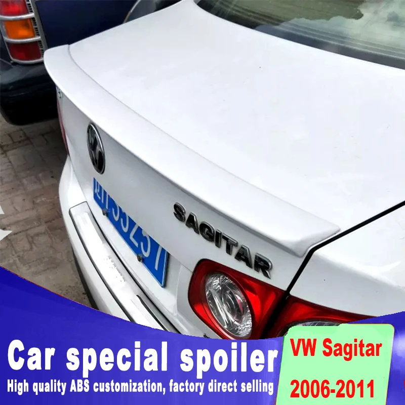 Высококачественный спойлер для Volkswagen VW jetta Sagitar 2006 2011 года модный дизайн краска