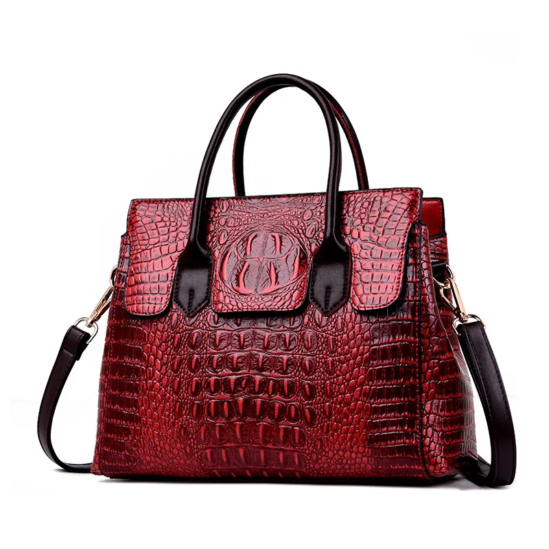

New Fashion Alligator Women Handbags cow genuine real Leather Ladies Shoulder Bags Female Girl Brand Luxury Crossbody Bag