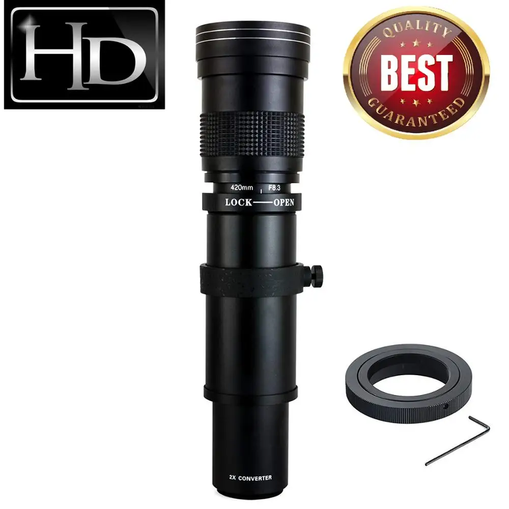 JINTU 420 800mm F/8 3 16 телефото зум объектив для CANON EOS 650D 750D 550D 800D 1200D 200D 1300 5DII 5D3 5DIV 6D