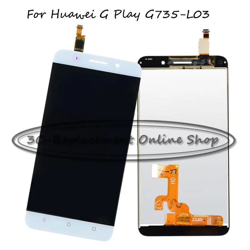 Черный/белый/золотой ЖК дисплей + TP Для Huawei G Play G735-L03 G735-L23 G735 цифровой