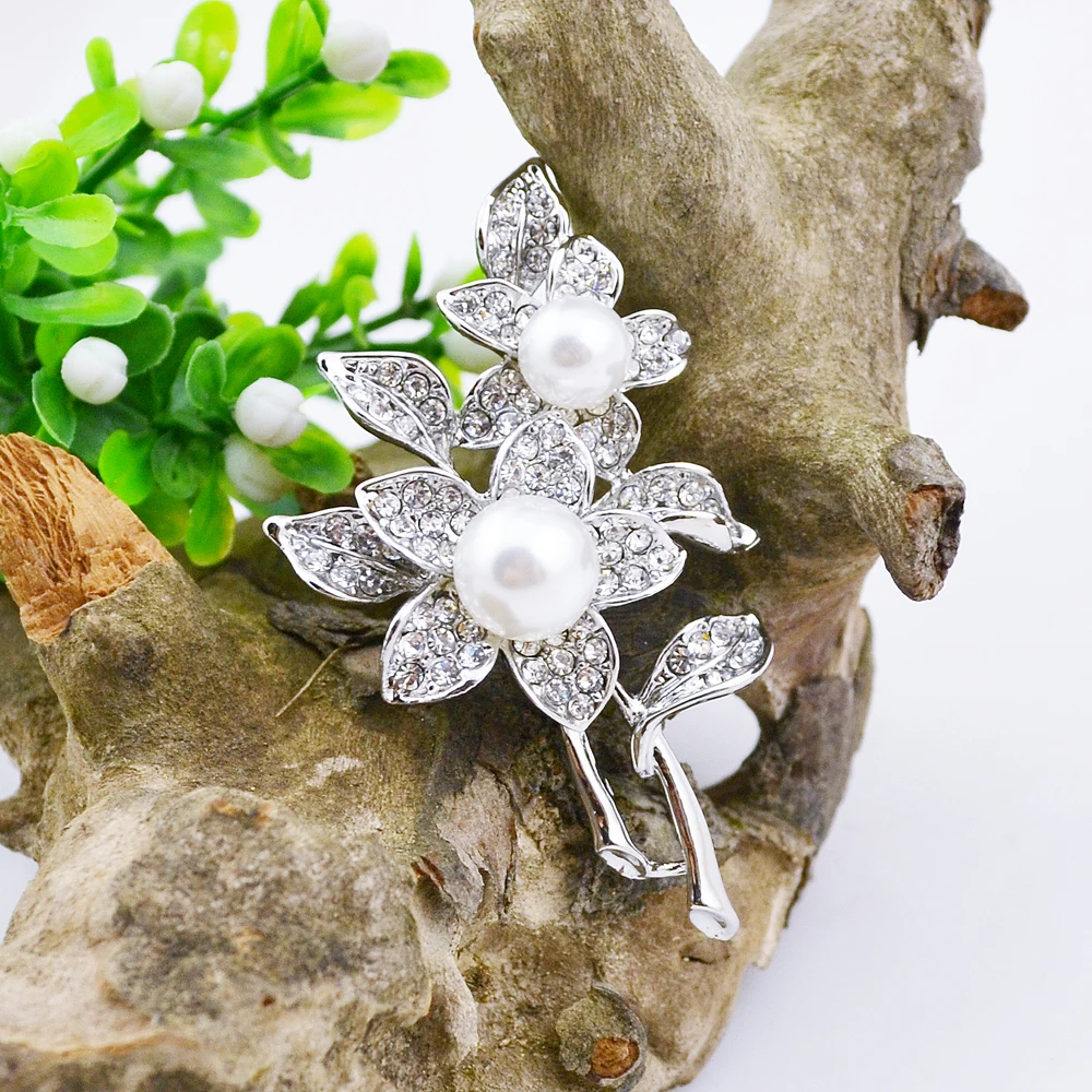 Zhen томоми цветок гибискуса имитация жемчужина чистый Красота Кристалл Брошь