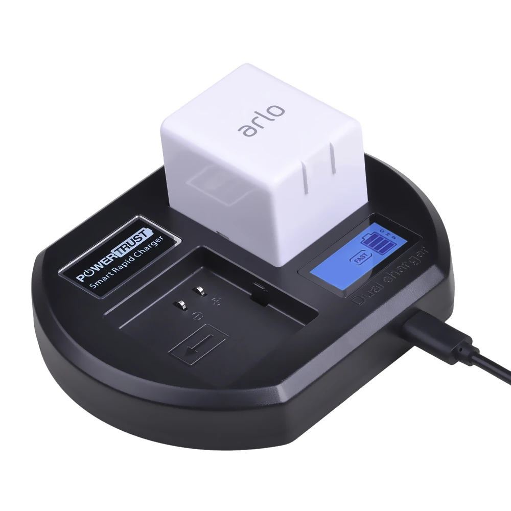 ЖК-дисплей USB двойная зарядная станция зарядное устройство с 2X силиконовой кожей для Arlo Pro 2 Arlo светильник безопасности и Arlo Go батарея