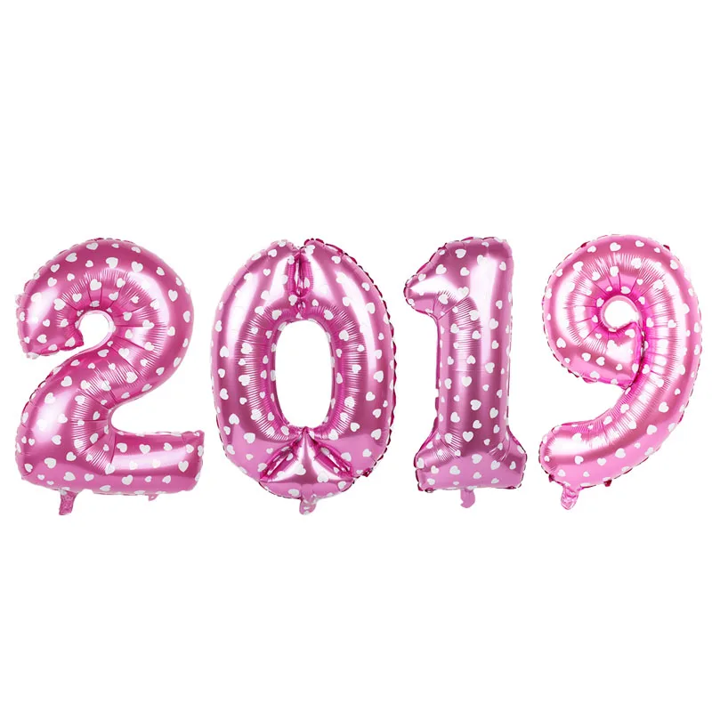 4 шт. 32 дюйма 2019 цифр фольгированные шары цифра воздушные новогодние