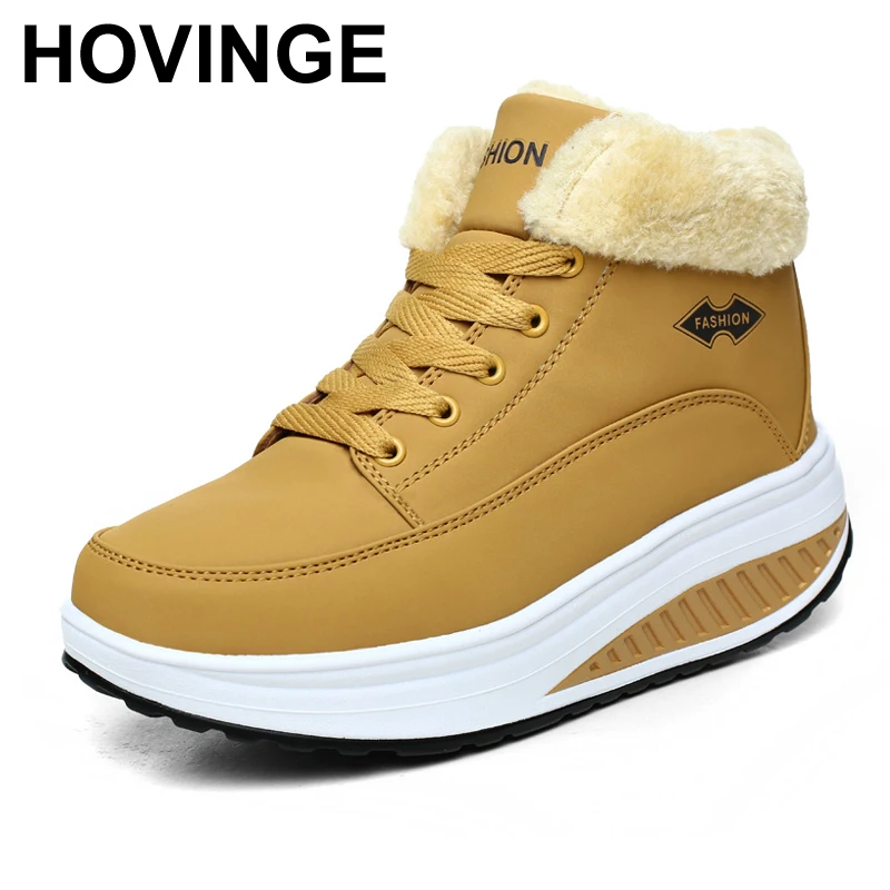 Новинка 2018 женские зимние теплые кроссовки HOVINGE уличная спортивная обувь