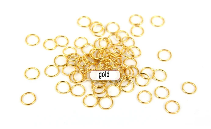 gold 100 шт./пакет 4681012 мм металлические соединительные кольца серебро/золото/бронза Цвет Разделение кольца Разъемы Набор «сделай сам» для конечные бусины в форме цветов, для изготовления ювелирных изделий - Цвет: gold