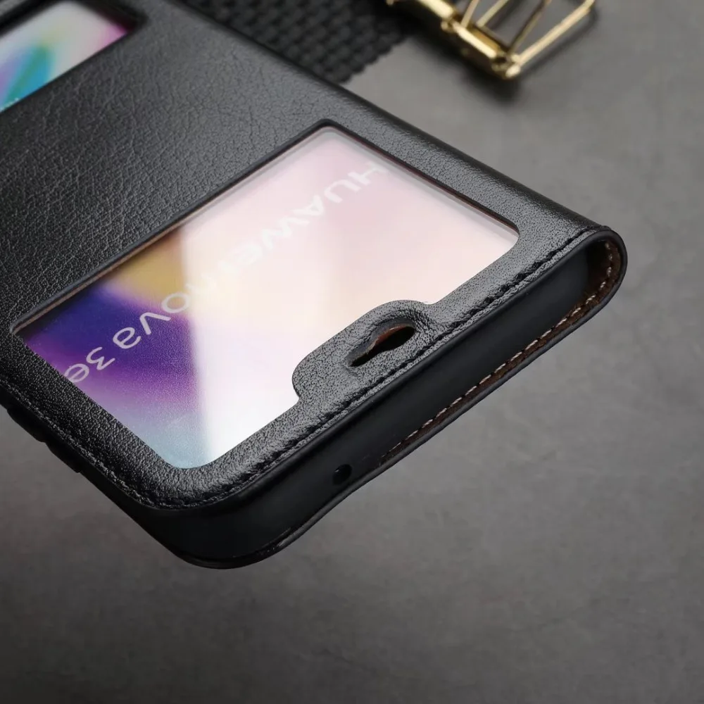 Роскошный Ультратонкий Флип-кейс из натуральной кожи умный флип-чехол