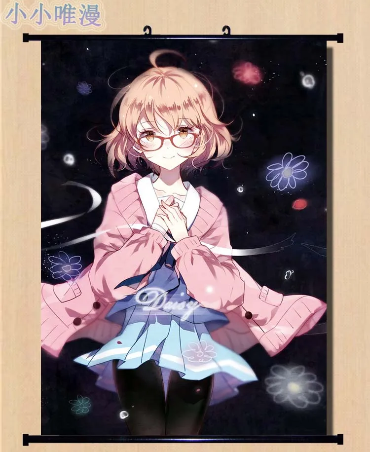 Аниме Kyokai no Kanata Мирай Курияма & Kanbara Akihito Nase Mitsuki домашний Декор стены прокрутки