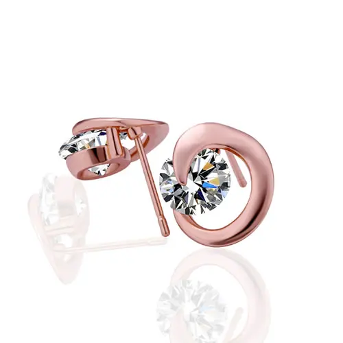 free shipping 18 K gold plated earrings Genuine Austrian crystals Nickle antiallergic factory prices rpz pd GPE270 | Украшения и