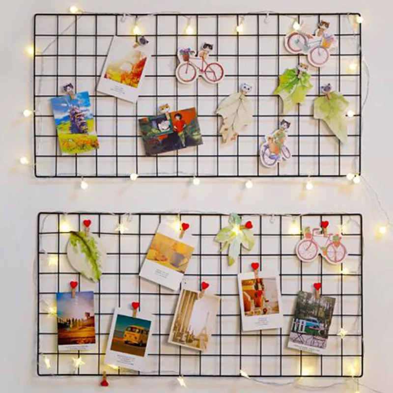BALLE DIY Сетка фото стена, Ins сетка дисплей Панель декоративная железная стойка Клип фотография стены искусство дисплей фото стены