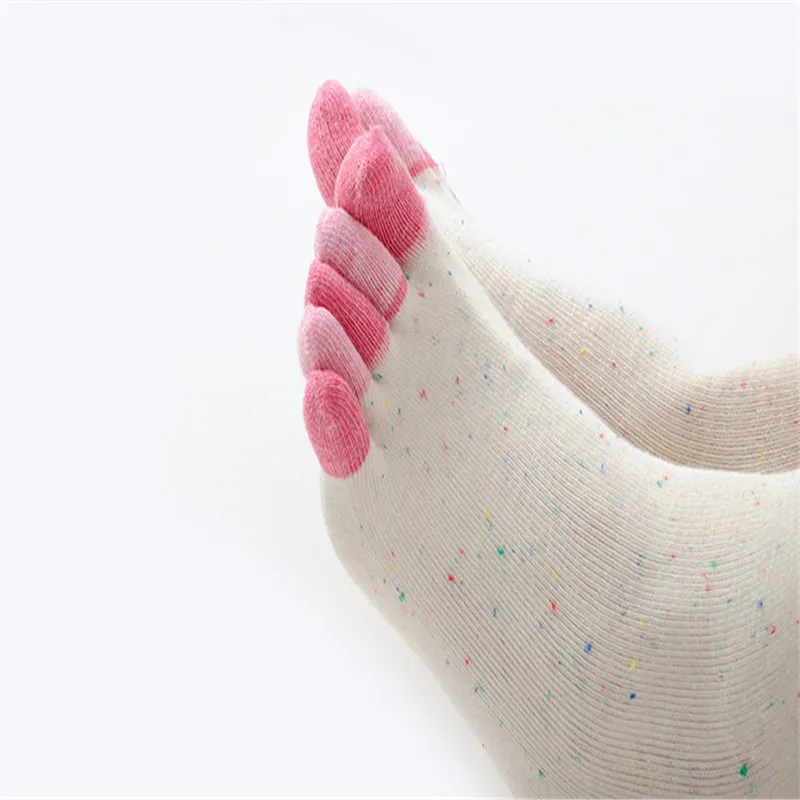 New Style Autumn and Winter Women Five Finger Socks Cute Colorful Cotton High Ankle | Женская одежда