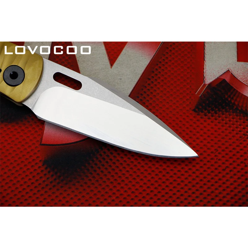 LOCOVOO B0609 Флиппер складной нож для ежедневного использования, S35VN лезвие G10+ Титан ручка Открытый Отдых Охота Карманные Ножи EDC инструменты