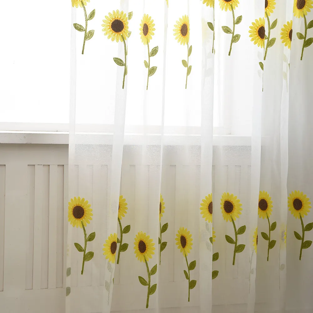 Свежий Стиль Листья занавеска для окна тюль ситтинга лечение дезаций Тюль с