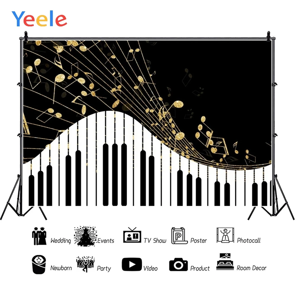 Yeele Pianoforte музыкальная вечеринка украшение настенный экран фон для фотосъемки