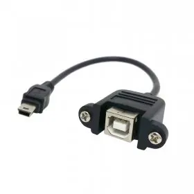 Mini USB 5pin папа к B мама Панельное крепление Тип кабеля 20 см с винтами | Компьютеры и