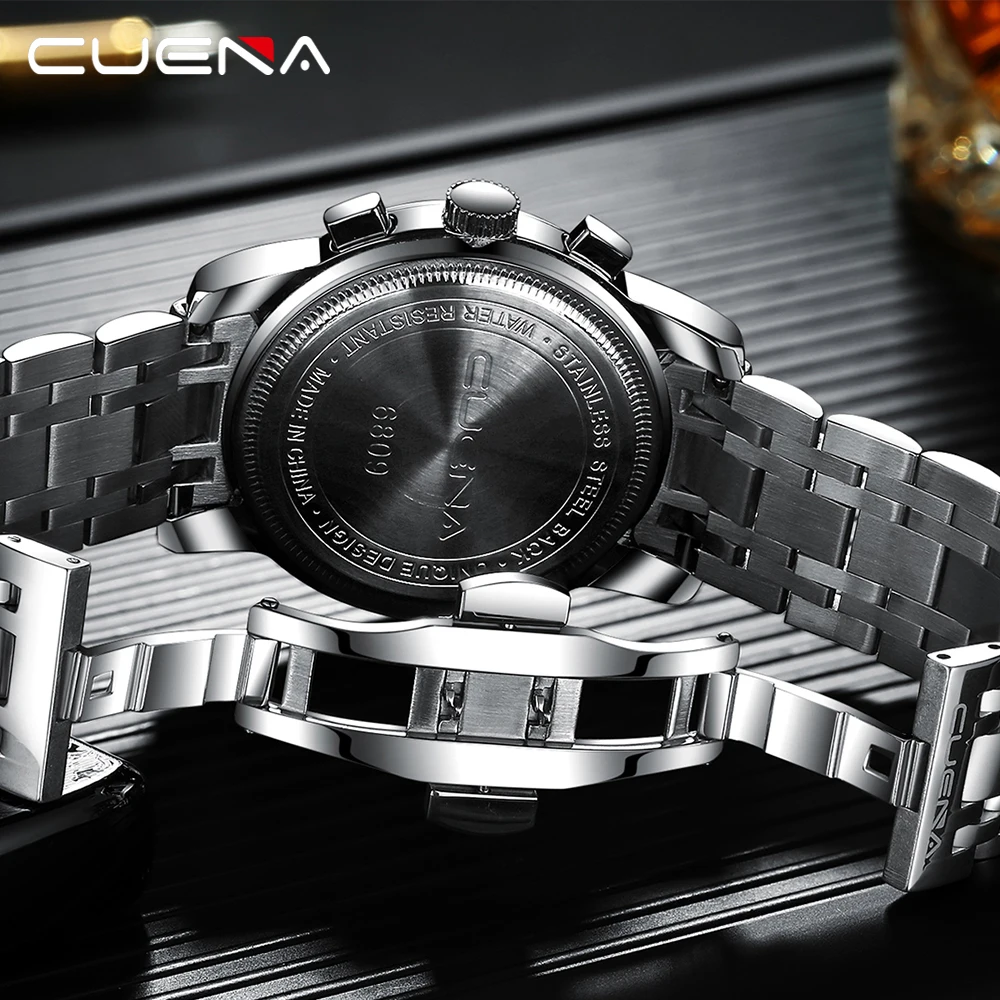 Fashion Analog Quartz Watches For Man Chronograph Stainless Steel Men's Wristwatch Water Resistant Calendar Clock Reloj Hombre
Fashion Analog Quartz Watches For Man Chronograph Stainless Steel Men's Wristwatch Water Resistant Calendar Clock Reloj Hombre